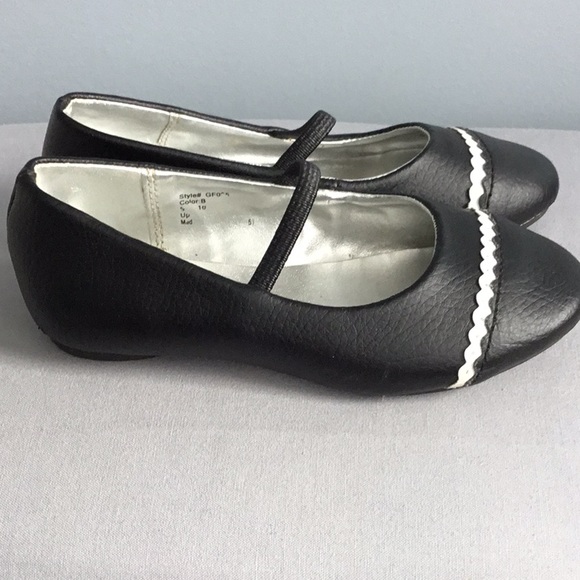 Maggie & Zoe Black Mary Jane Flats Size 10 - Picture 3 of 5